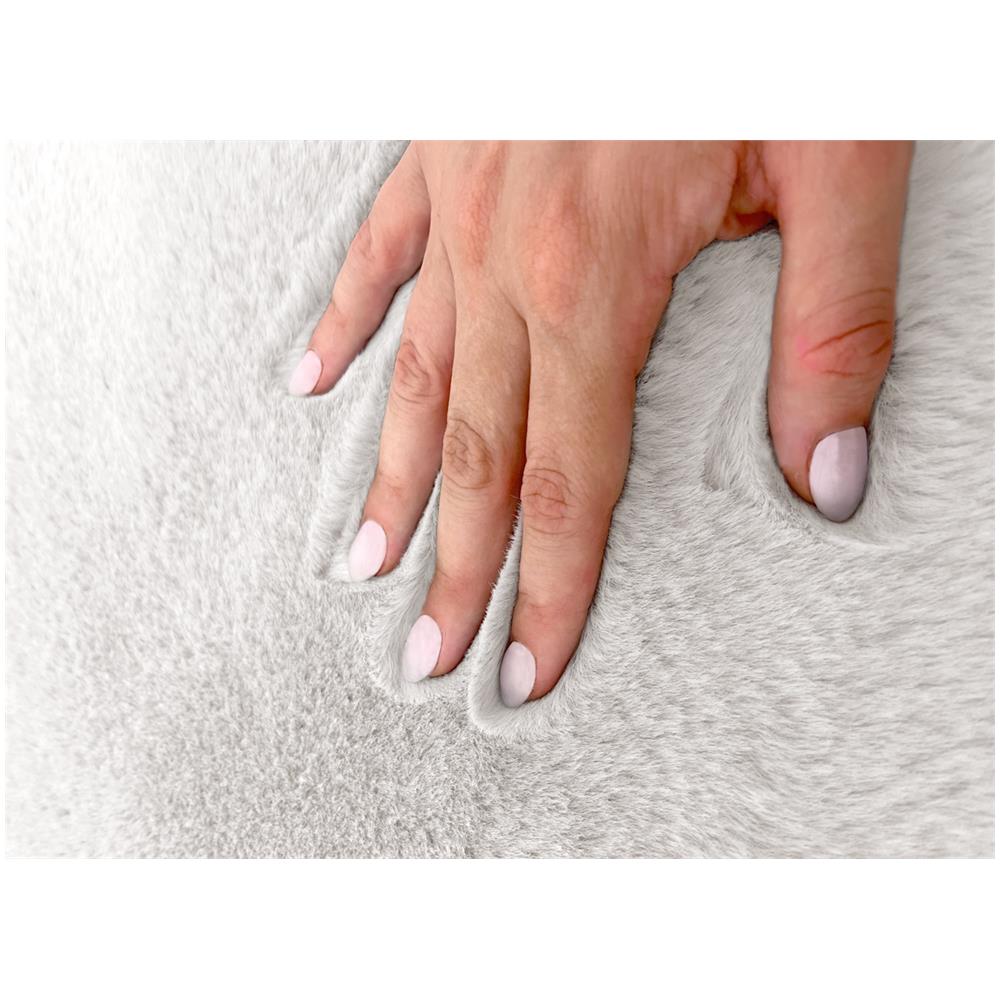 Tappeto Peloso In Pelliccia Ecologica Sagomato Modello Orsetto Varie Forme 60x90cm Avorio - Foto 2