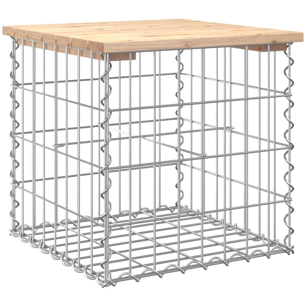 Panca Giardino Design Gabbione 43x44x42 cm Legno Massello Pino - Foto 2