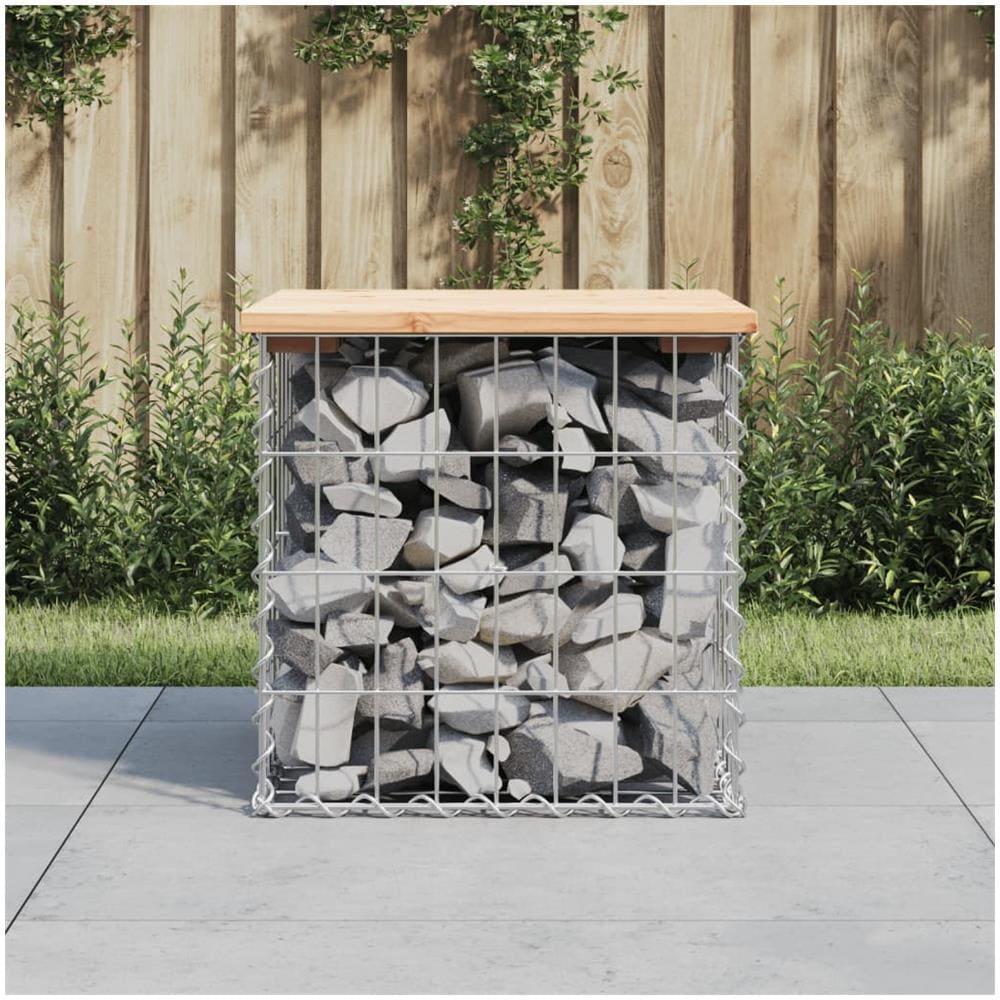 Panca Giardino Design Gabbione 43x44x42 cm Legno Massello Pino - Foto 1