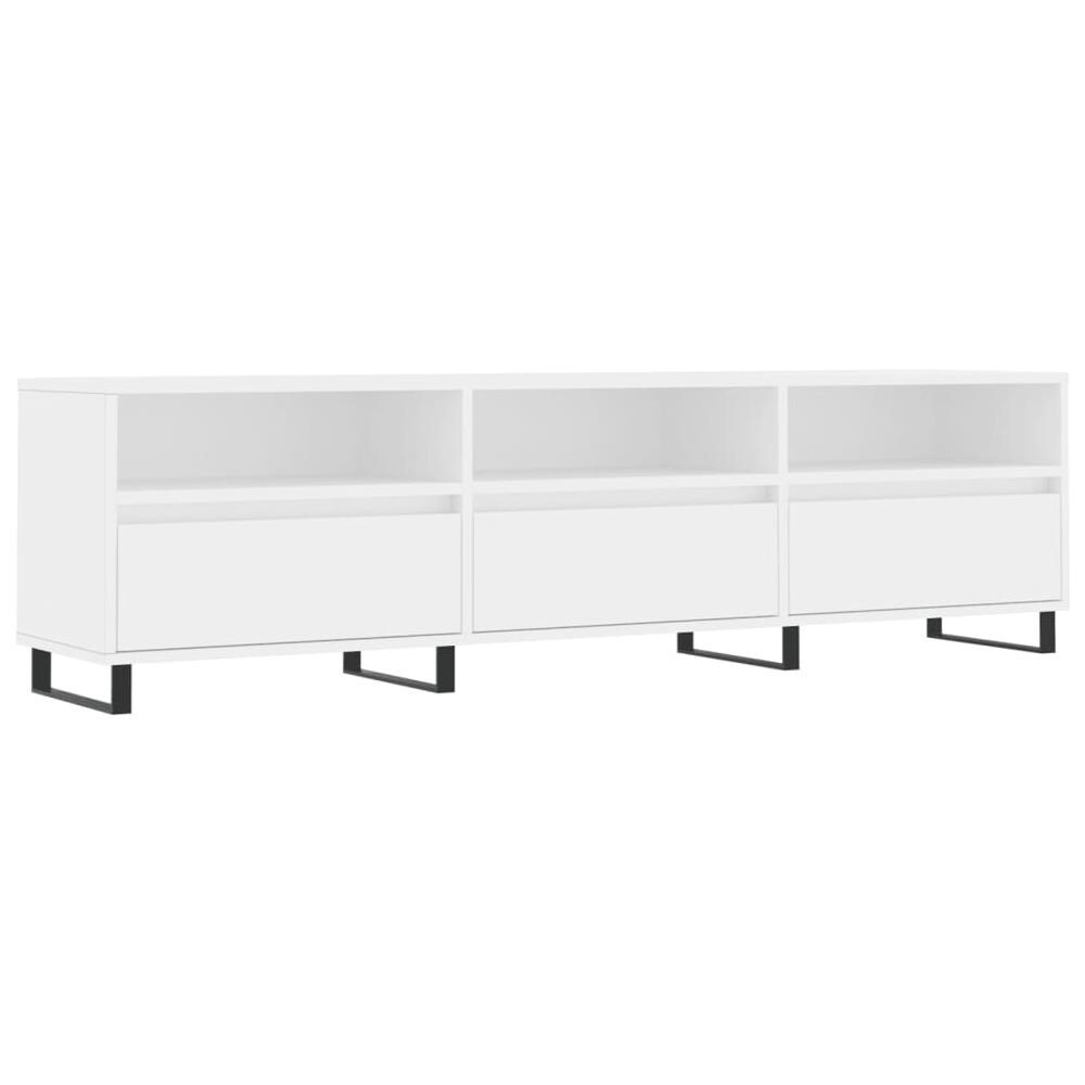 Mobile Porta Tv Bianco 150x30x44,5 Cm In Legno Multistrato - Foto 2
