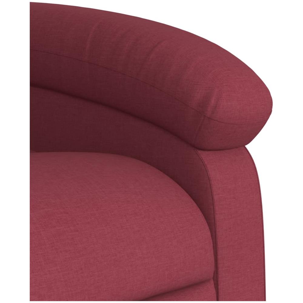 Poltrona Reclinabile In Tessuto Rosso Vino - Foto 10