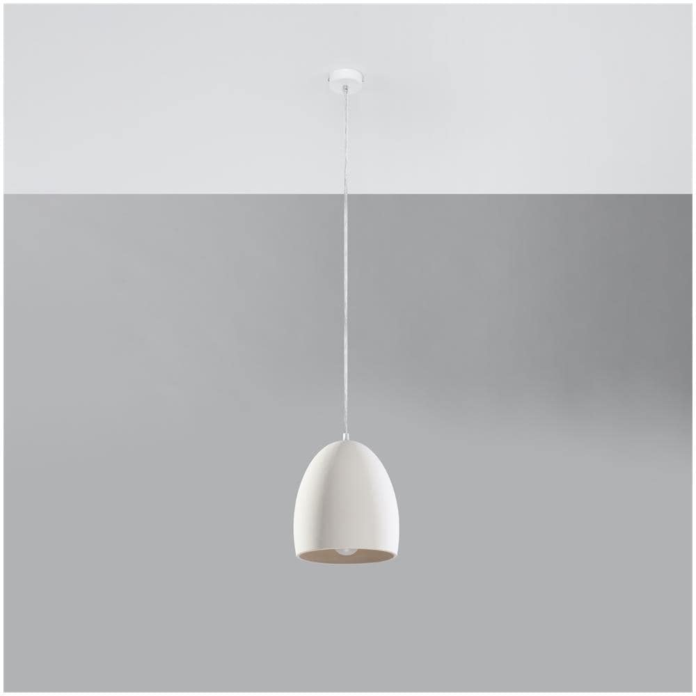 Lampada A Sospensione In Ceramica Flawiusz Sl. 0848 - Moderno Lampade A Sospensione Bianco 122x30x30 Cm - Foto 2