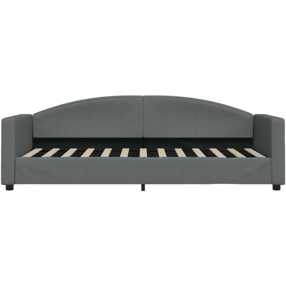 Letto Da Giorno Grigio Scuro 80x200 Cm In Tessuto - Foto 2