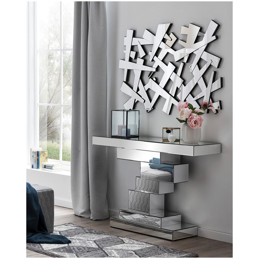 Specchio da parete Puzzle 80x120 cm, argento - Foto 1