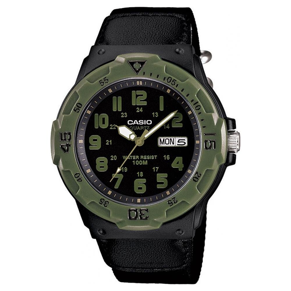 Mrw 200hb 1bvef Orologio Da Polso, Display Analogico, Uomo, Bracciale Pelle, Nero - Foto 2