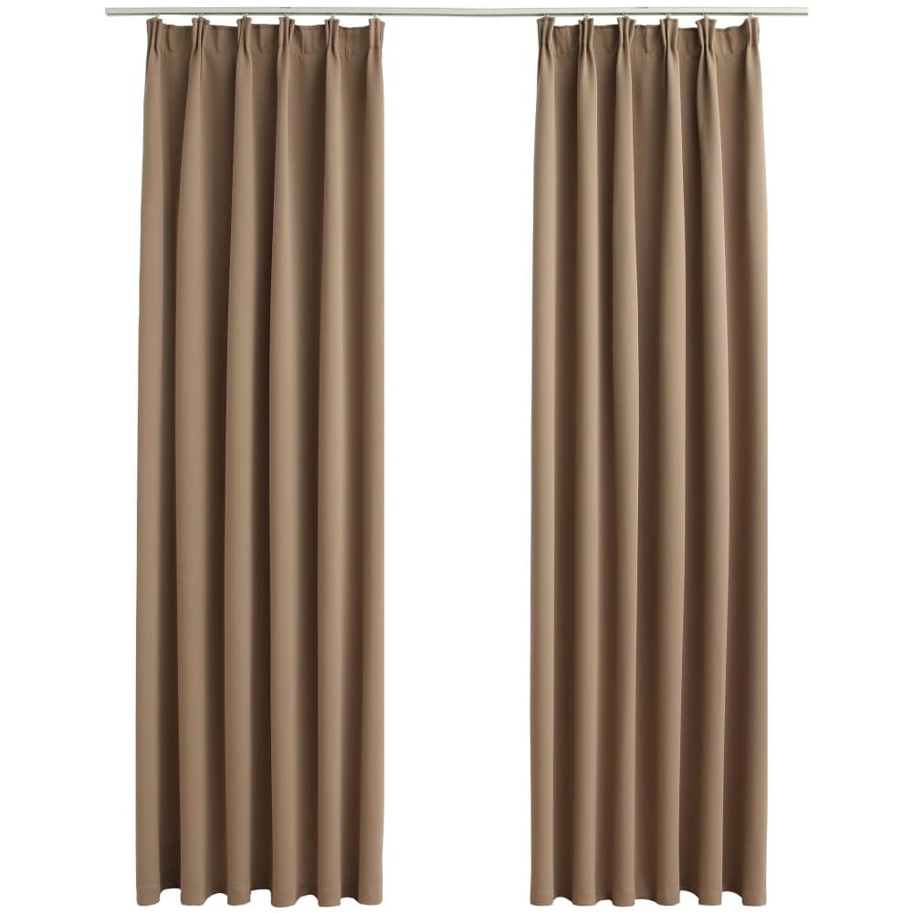 Tende Oscuranti Con Ganci 2 Pz Grigio Talpa 140x245 Cm - Foto 2