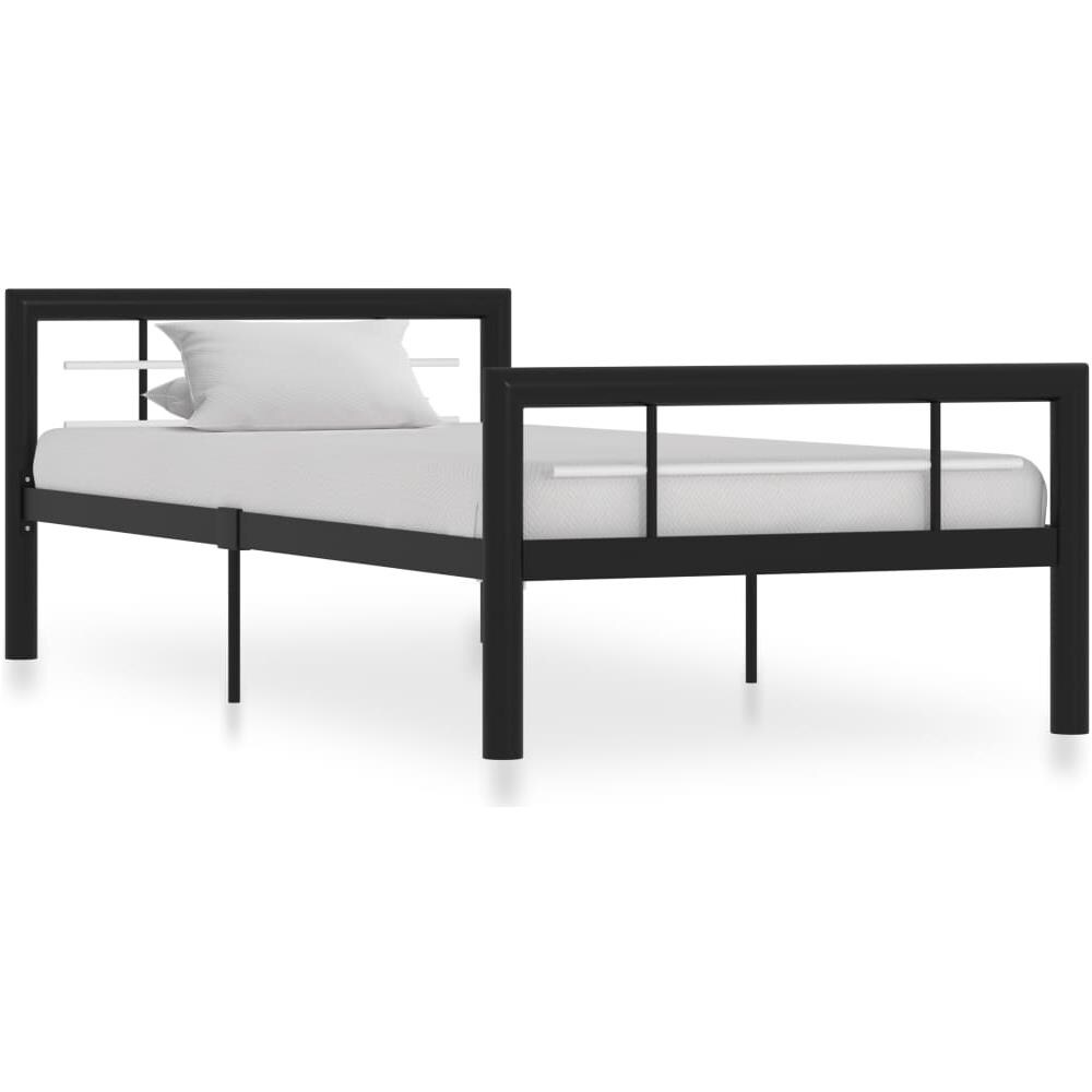 Giroletto In Metallo VidaXL 160x200 Cm - Letto Doppio Nero Con Rete A Doghe