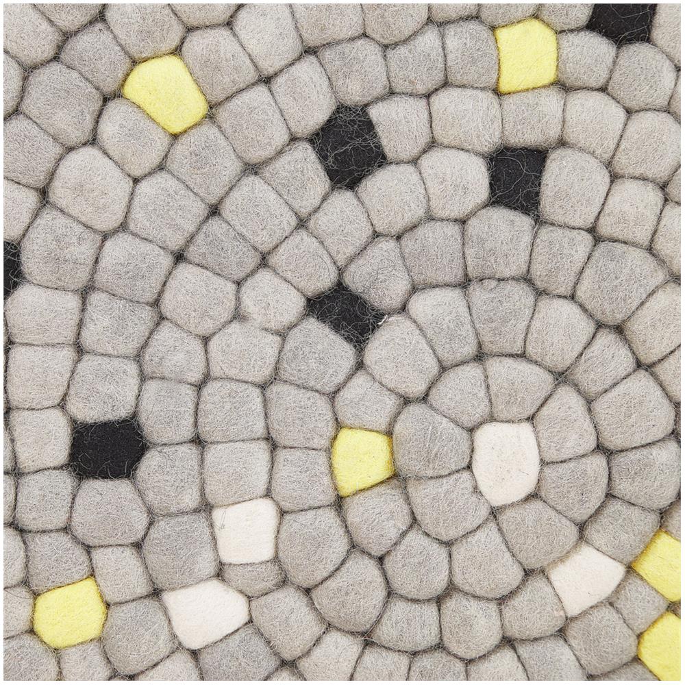 Tappeto Rotondo Con Palline In Feltro Grigio Chiaro Ø 140 Penek - Foto 7