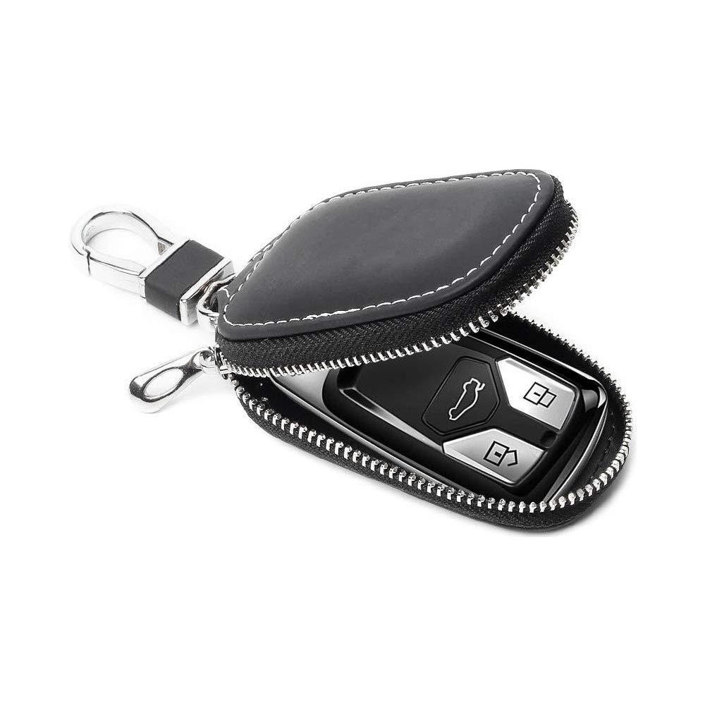 Car Key Case Smart Holder Chiave Dellunit Di Elaborazione Di Protezione Borsa In Pelle Portachiavi Car Holder Smart Keychain Coin Auto Portachiavi Remoto Wallet (nero)  - Foto 4