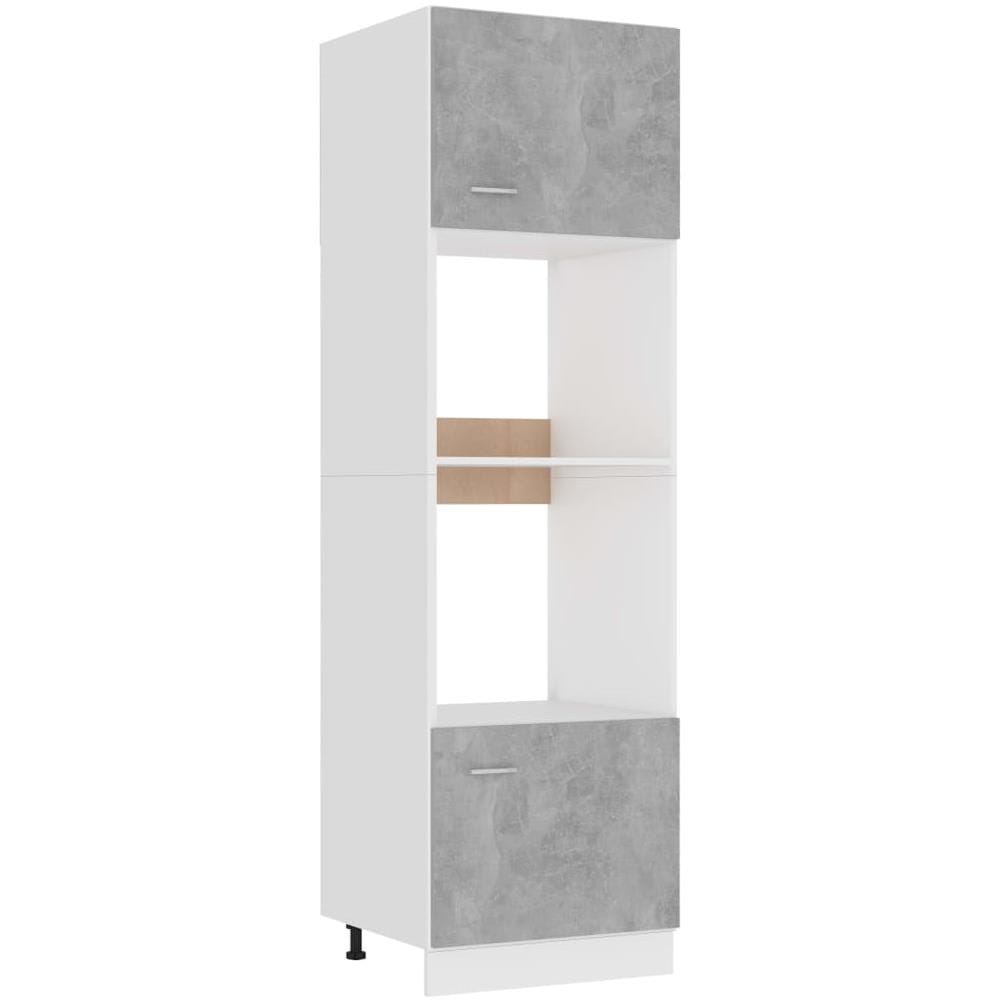 Mobile per Microonde Grigio Cemento 60x57x207 cm Multistrato - Foto 1