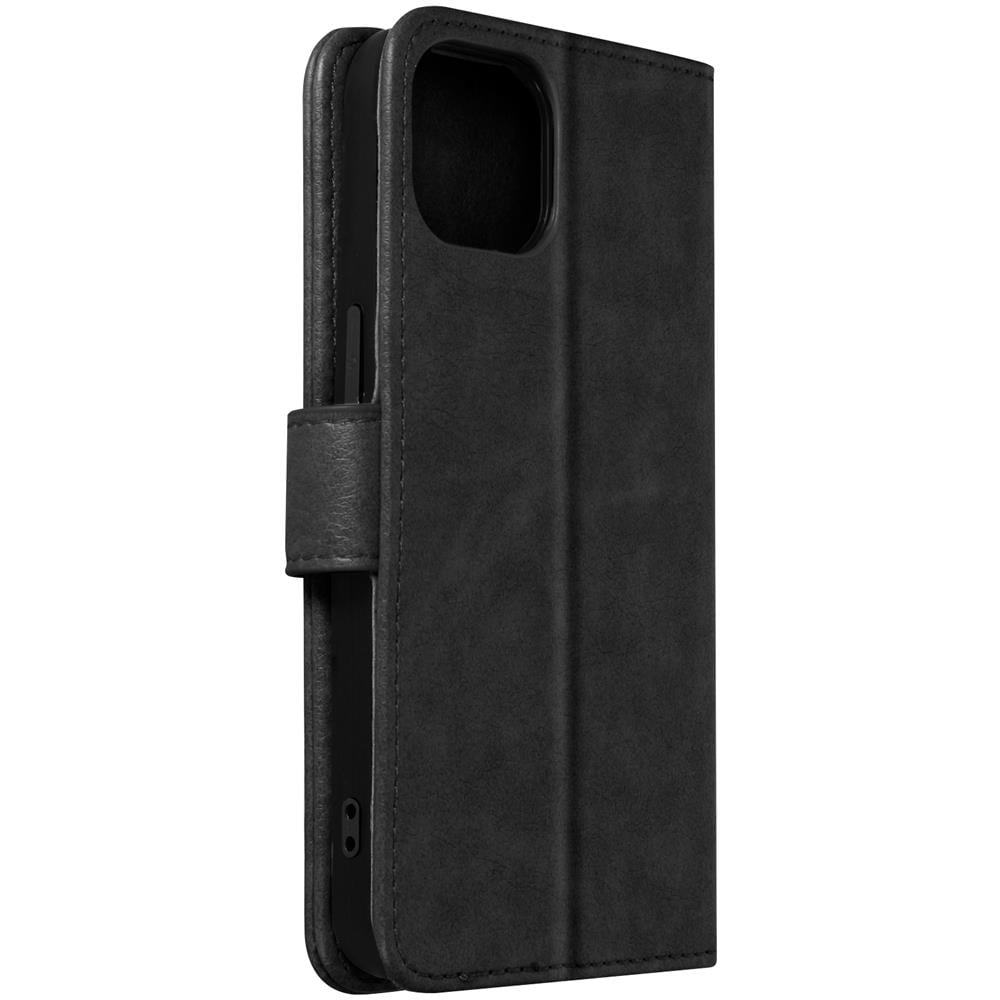 Custodia Per Iphone 13 Mini Con Portacarte E Funzione Supporto Nera - Foto 2