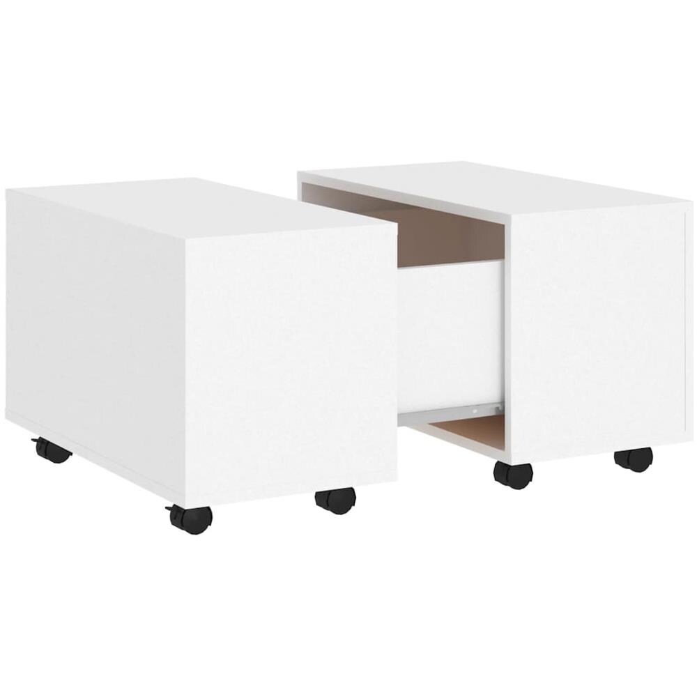 Tavolino da Salotto Bianco 60x60x38 cm in Legno Multistrato - Foto 2