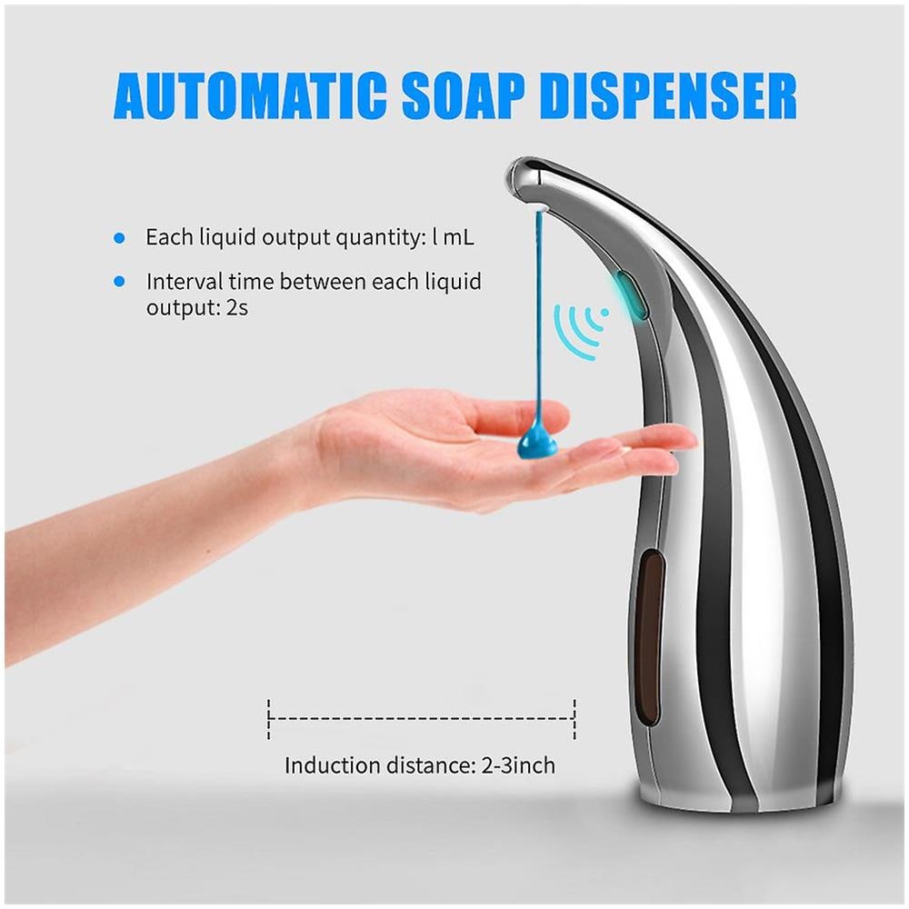 HTN Dispenser Automatico Di Sapone Da Bagno (argento) RE8223