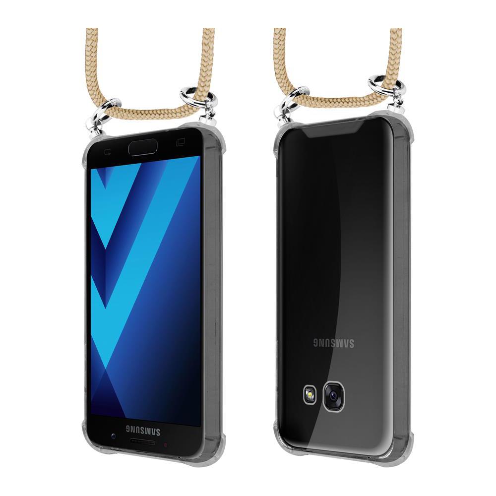 Catena Di Telefoni Cellulari Compatibile Con Samsung Galaxy A5 2017 In Marrone Brillante - Coperchio Protettivo In Silicone Con Anelli D'argento, Cinturino In Corda E Custodia Staccabile - Foto 8