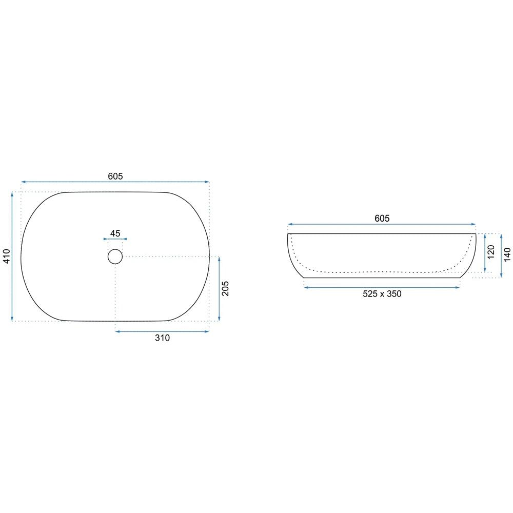 Lavabo Da Appoggio In Ceramica Rea Cleo Black Aiax Matt - Foto 3