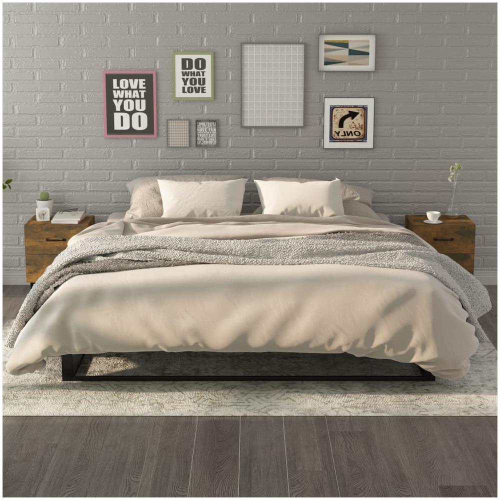 Comodini 2 Pz Rovere Fumo 40x35x47,5 Cm - Foto 1