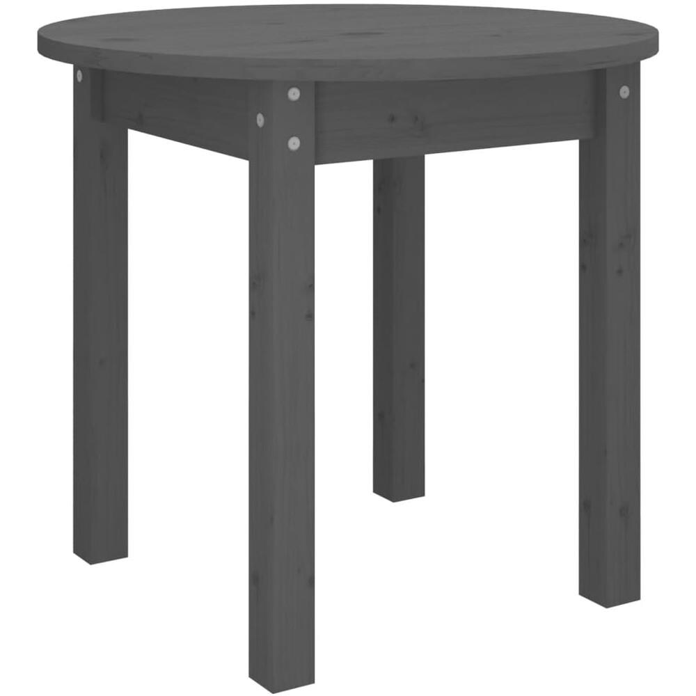 Tavolino da Salotto Grigio ? 45x40 cm in Legno Massello di Pino - Foto 2