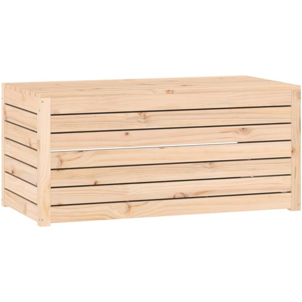 Contenitore Giardino 101x50,5x46,5 Cm Legno Massello Di Pino - Foto 2