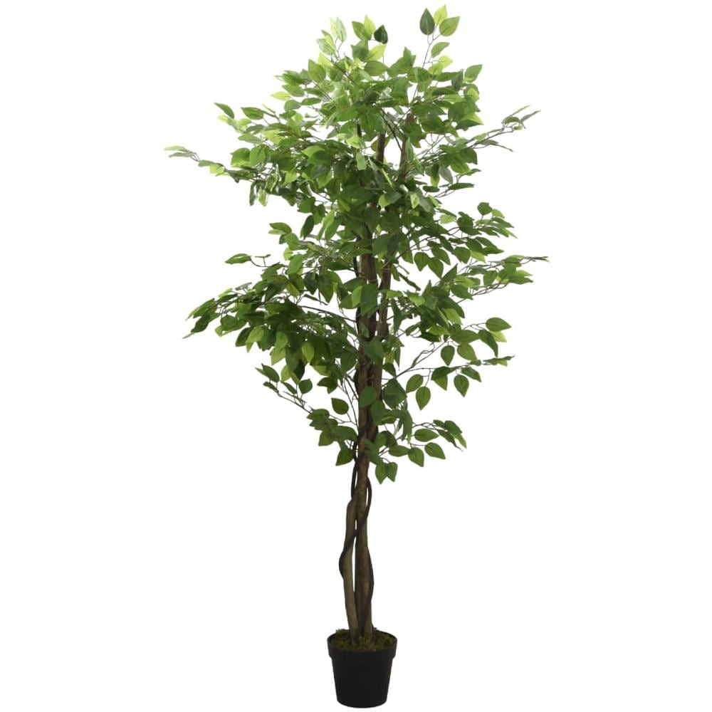 Albero Di Ficus Artificiale 378 Foglie 80 Cm Verde - Foto 2