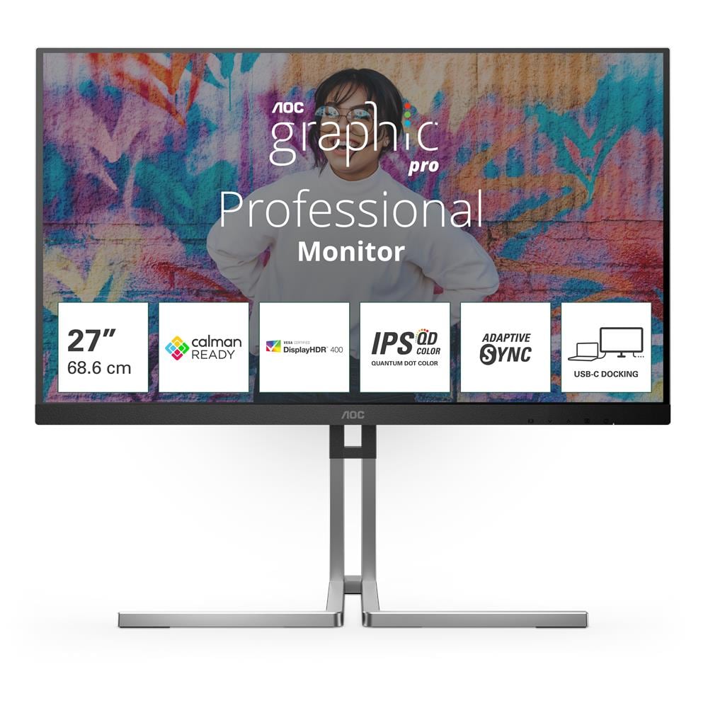 Monitor 27" LCD Q27U3CV 4K Ultra HD 2560 x 1440 Pixel Tempo di Risposta 4 ms - Foto 1