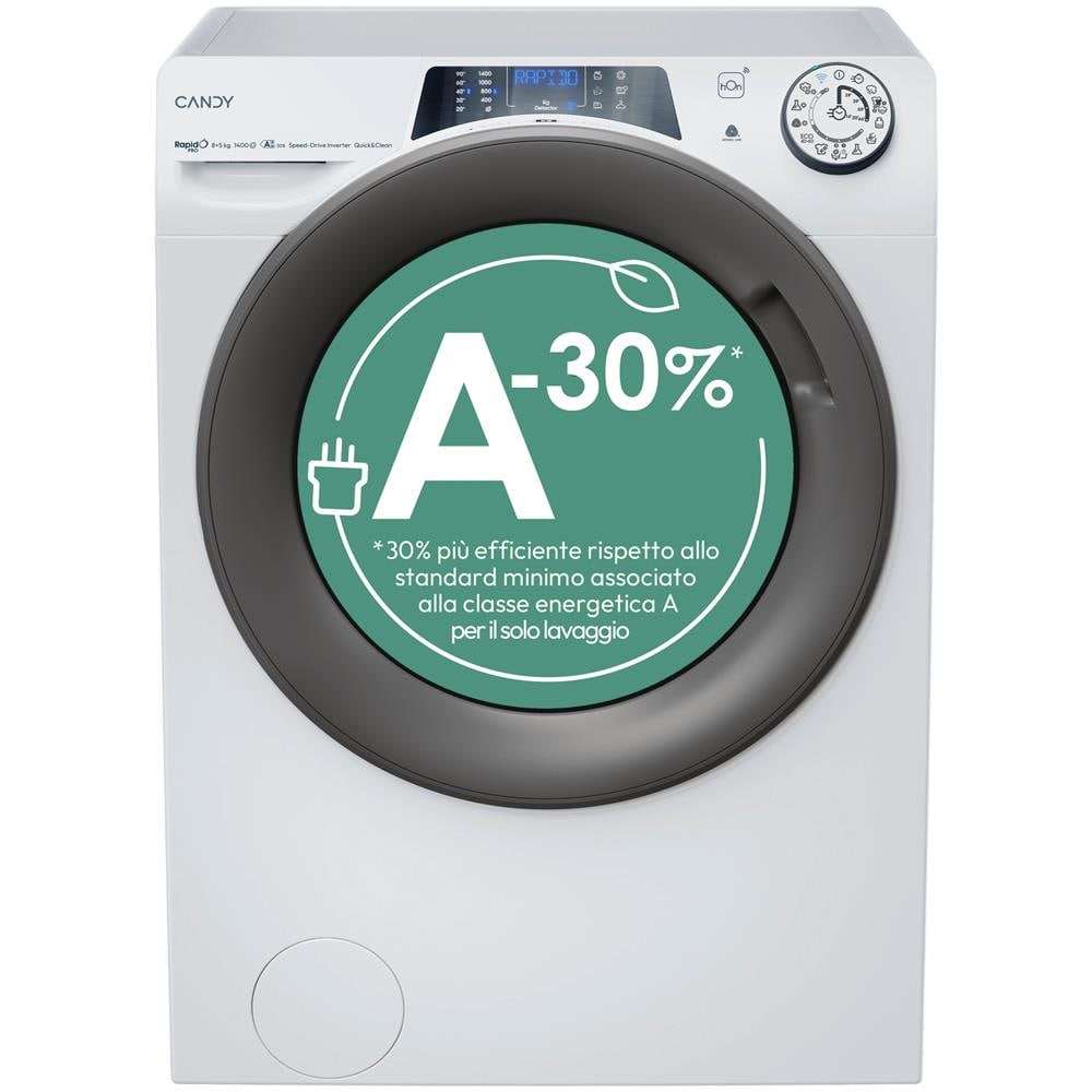 Lavasciuga 31020031 Quick&Clean Capacità Lav /Asc 8/5 Kg Classe D Centrifuga 1400 giri - Foto 11