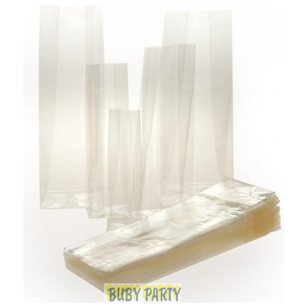 100 buste trasparenti crystal 10x30+6cm c / fondo quadro - Foto 3