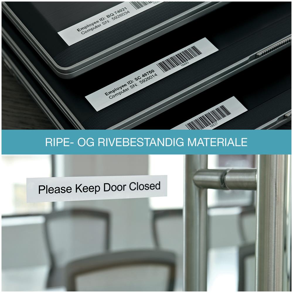 pz. 1 etichette durevoli D1 12mmx5.5 m n / b 1978364 - Foto 2