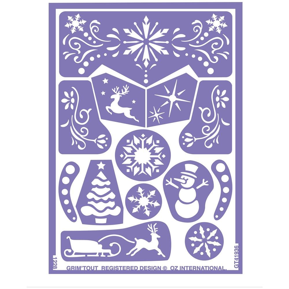 Stencil Riutilizzabile Per Trucco Regno Delle Nevi Grim Tout Taglia Unica - Foto 1