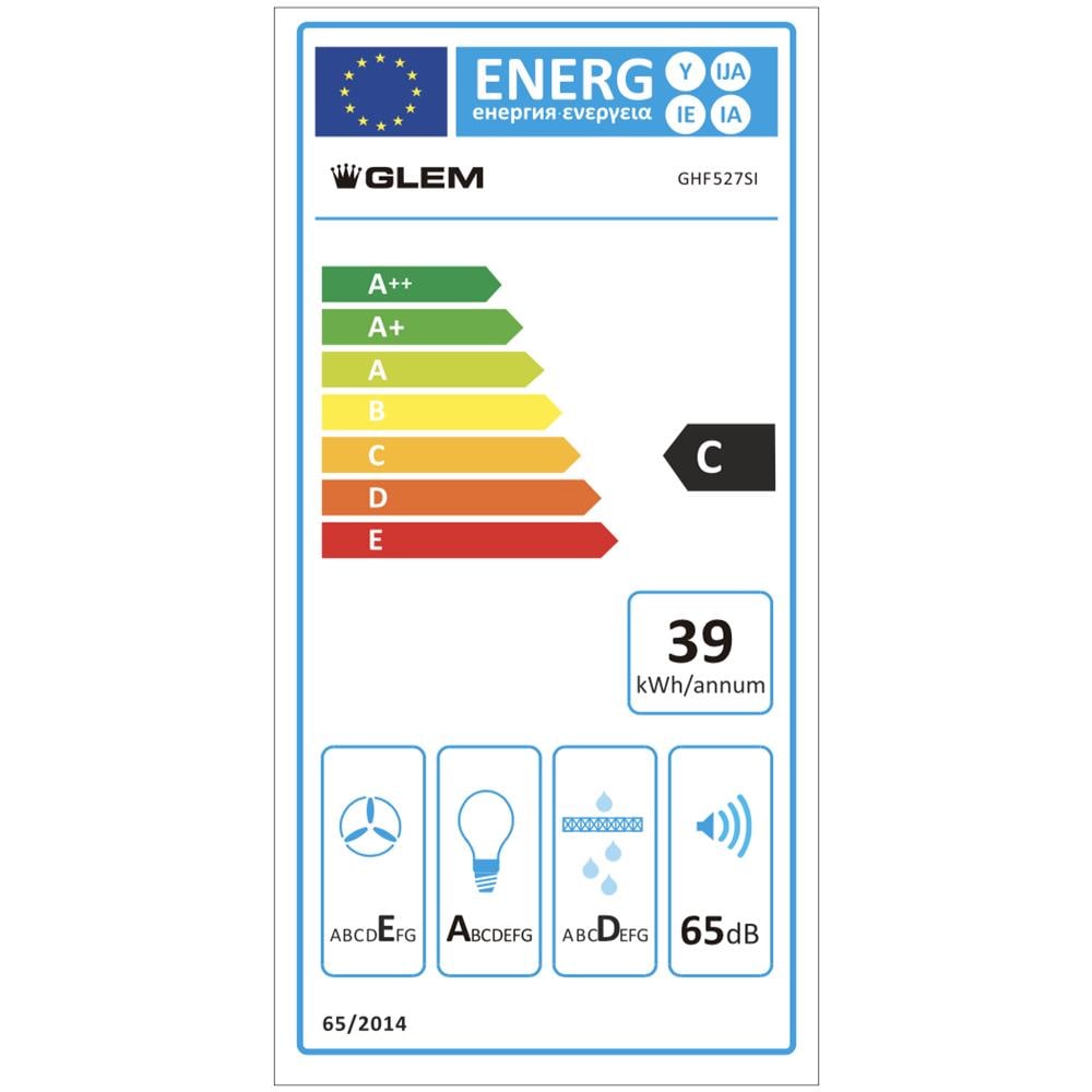 Cappa Sottopensile GHF527SI da 50 cm Aspirante Colore Argento - Foto 2