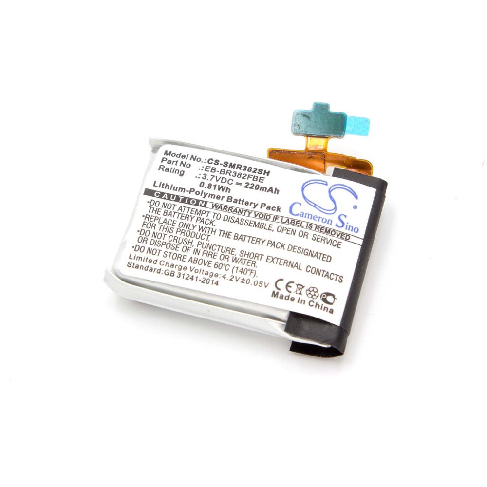 Litio-polimeri Batteria 220mah (3,7v) Per Smartwatch Orologio Braccialetto Fitness Come Eb-br382fbe - Foto 1