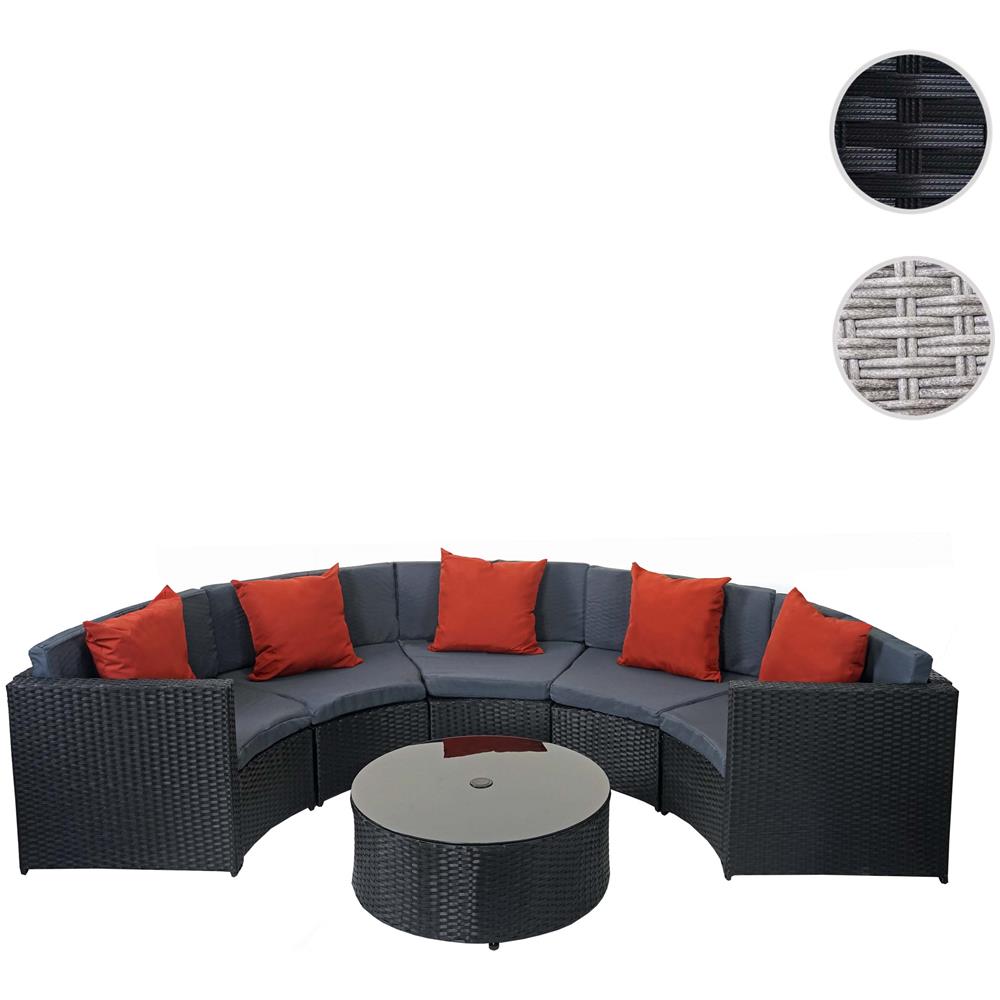 Set Salotto Da Giardino In Polyrattan Nero - 4 Posti Con Cuscini Avorio E Tavolino - Foto 12