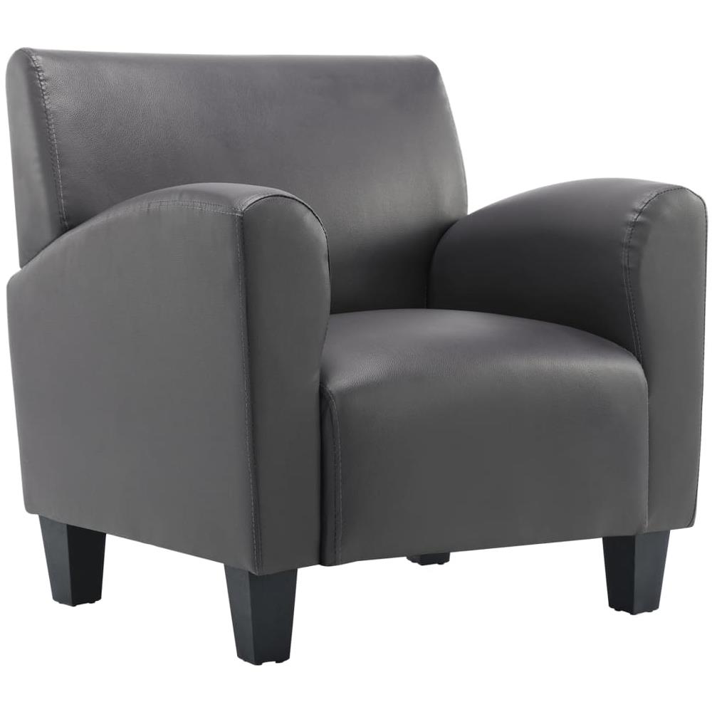 Poltrona Grigia In Similpelle - Foto 2