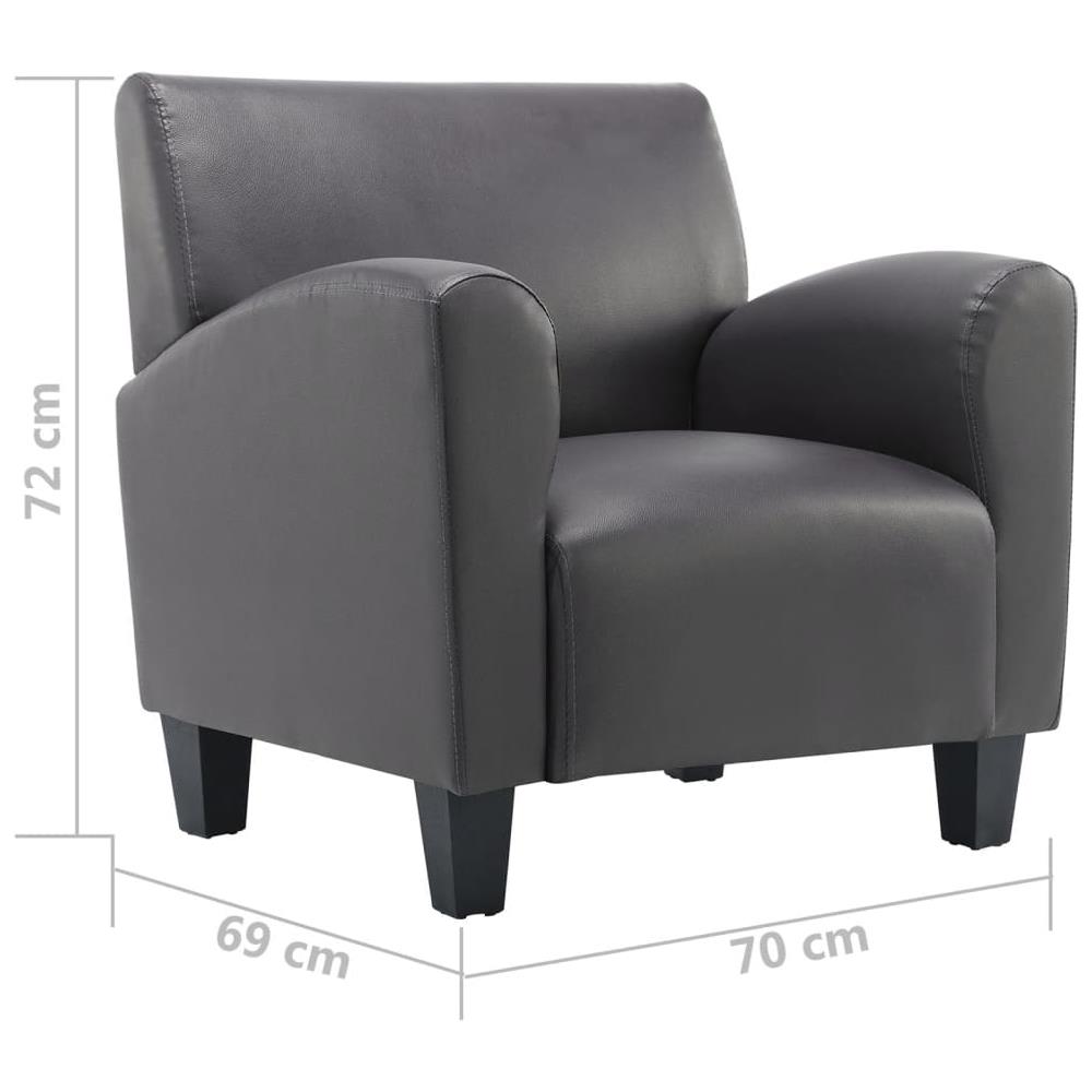 Poltrona Grigia In Similpelle - Foto 8