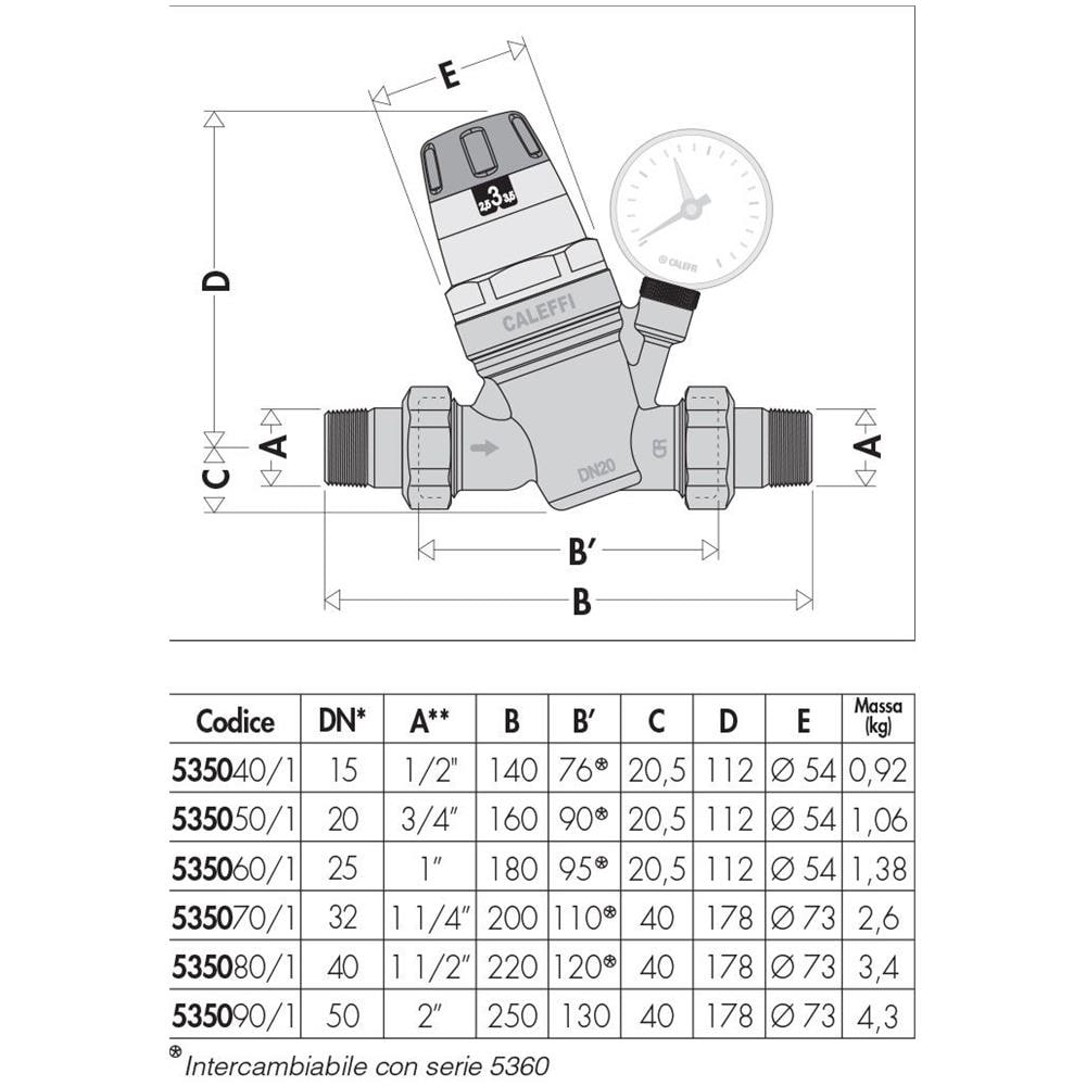 Riduttore Pressione 3/4” C / Man. | 535051 - Foto 2