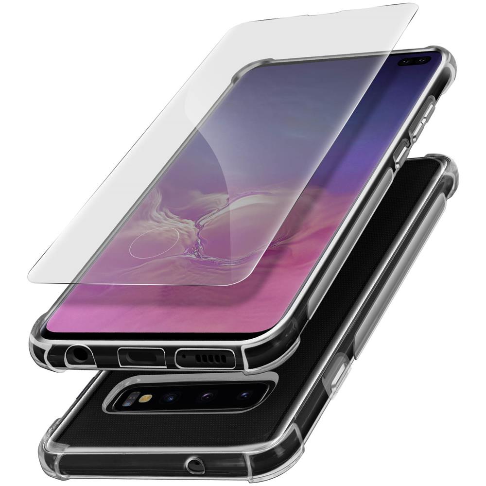 Pack Protezione Samsung Galaxy S10 Plus Cover + Vetro Temperato Trasparente - Foto 2