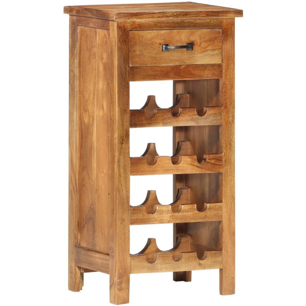 Mobiletto Portavini 40x30x80 Cm In Legno Massello Di Acacia - Foto 1
