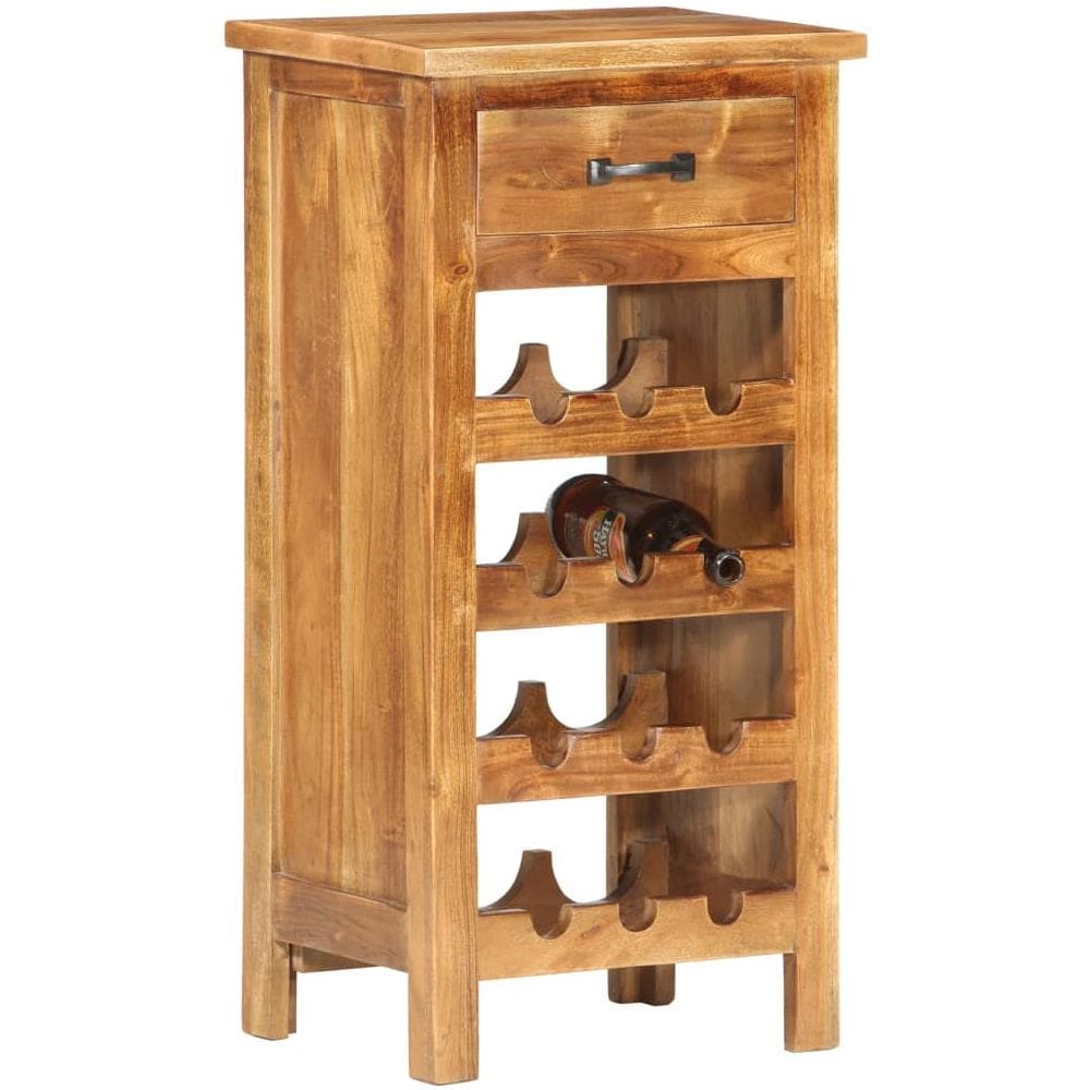 Mobiletto Portavini 40x30x80 Cm In Legno Massello Di Acacia - Foto 8