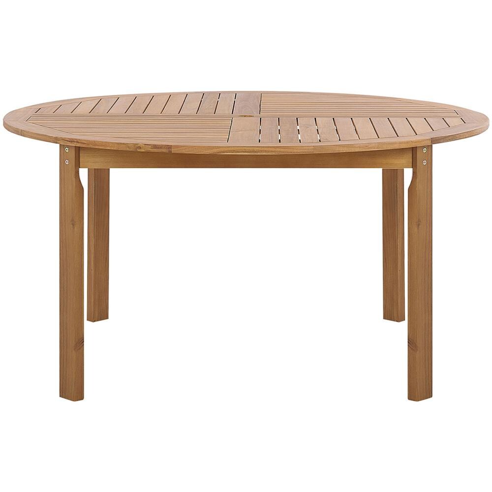 Tavolo Da Pranzo Da Giardino In Legno Di Acacia Chiaro Ø 150 Cm Tolve - Foto 1