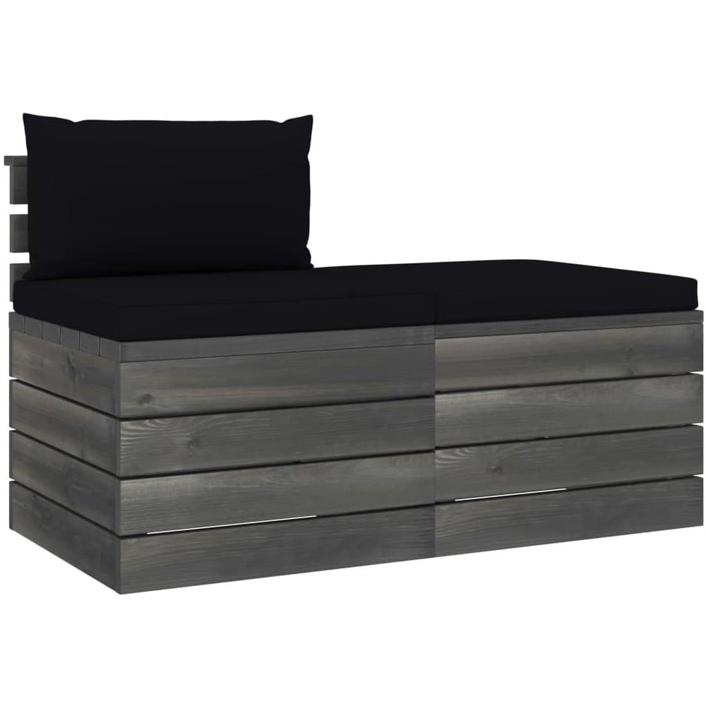 Set Divani Da Giardino Su Pallet 2 Pz Con Cuscini Massello Pino - Foto 1