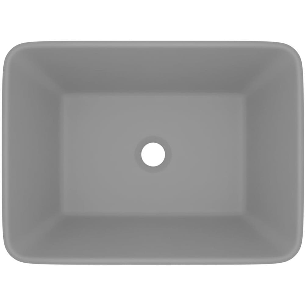 Lavandino Luxury Grigio Chiaro Opaco 41x30x12 cm in Ceramica - Foto 2