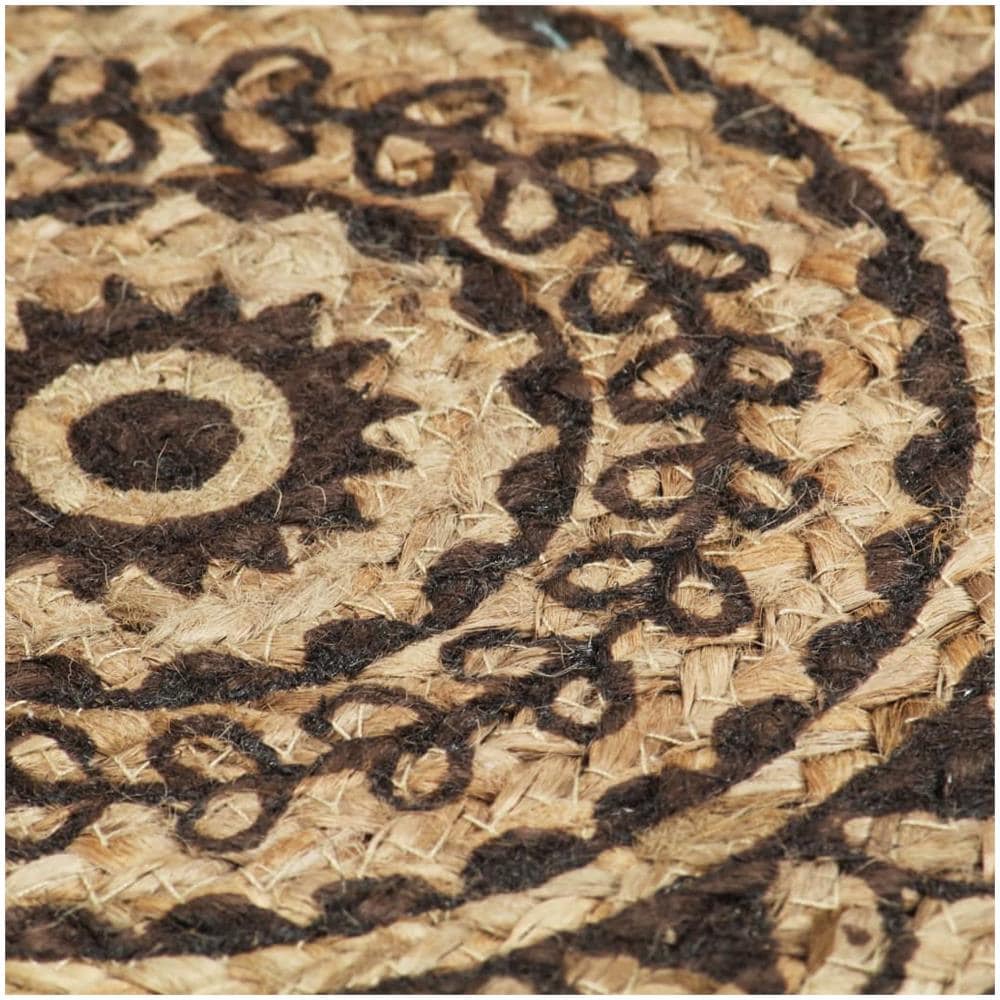 Tovagliette 6 Pz Marrone Scuro 38cm Rotonde In Juta - Foto 2