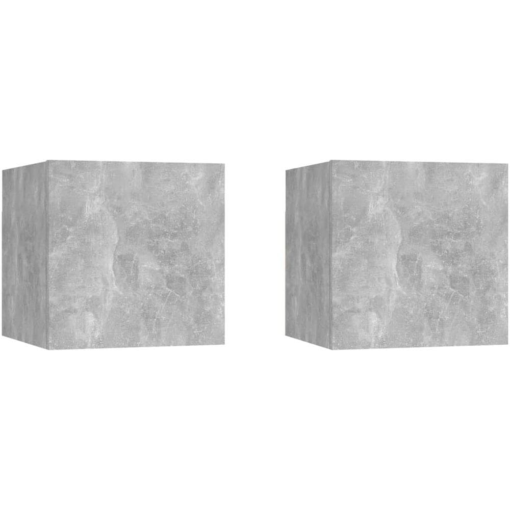 Comodini Grigio Cemento 2 pz 30,5x30x30 cm in Truciolato - Foto 1