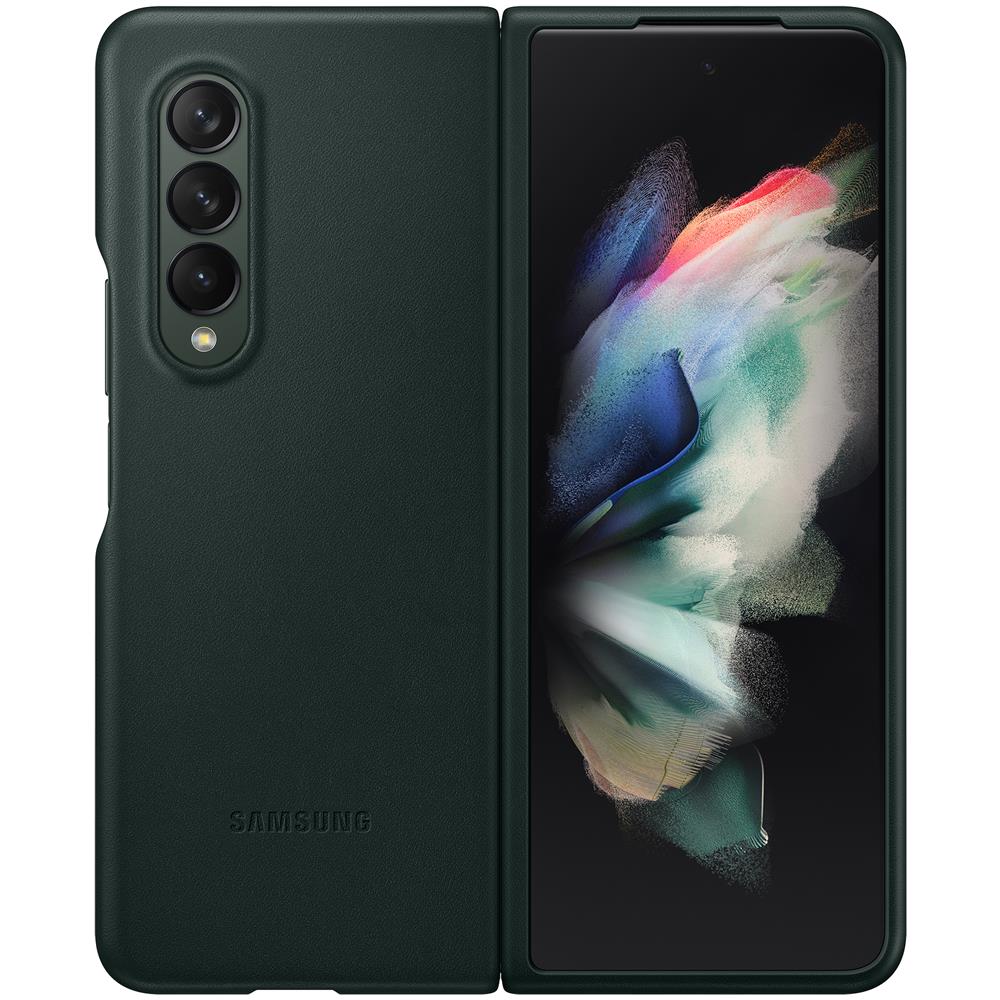 Custodia Leather Cover Ef-vf926lgegww Per Galaxy Z Fold 3 2021 Verde - Foto 1