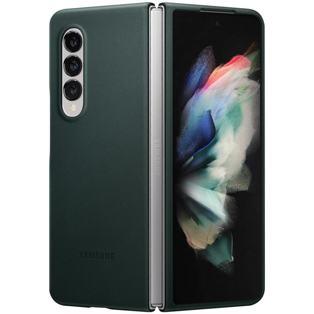 Custodia Leather Cover Ef-vf926lgegww Per Galaxy Z Fold 3 2021 Verde - Foto 2