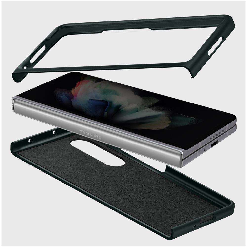 Custodia Leather Cover Ef-vf926lgegww Per Galaxy Z Fold 3 2021 Verde - Foto 6