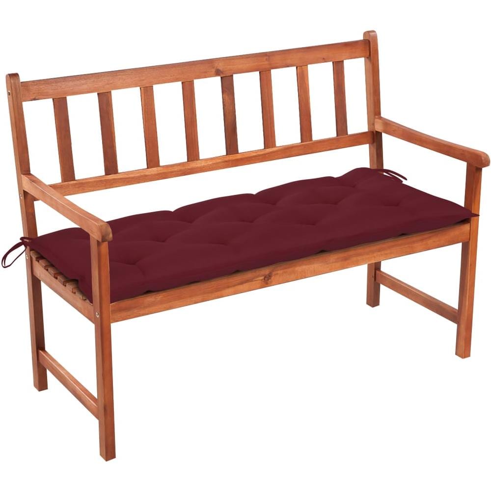 Panca da Giardino con Cuscino 120 cm in Massello di Acacia - Foto 1