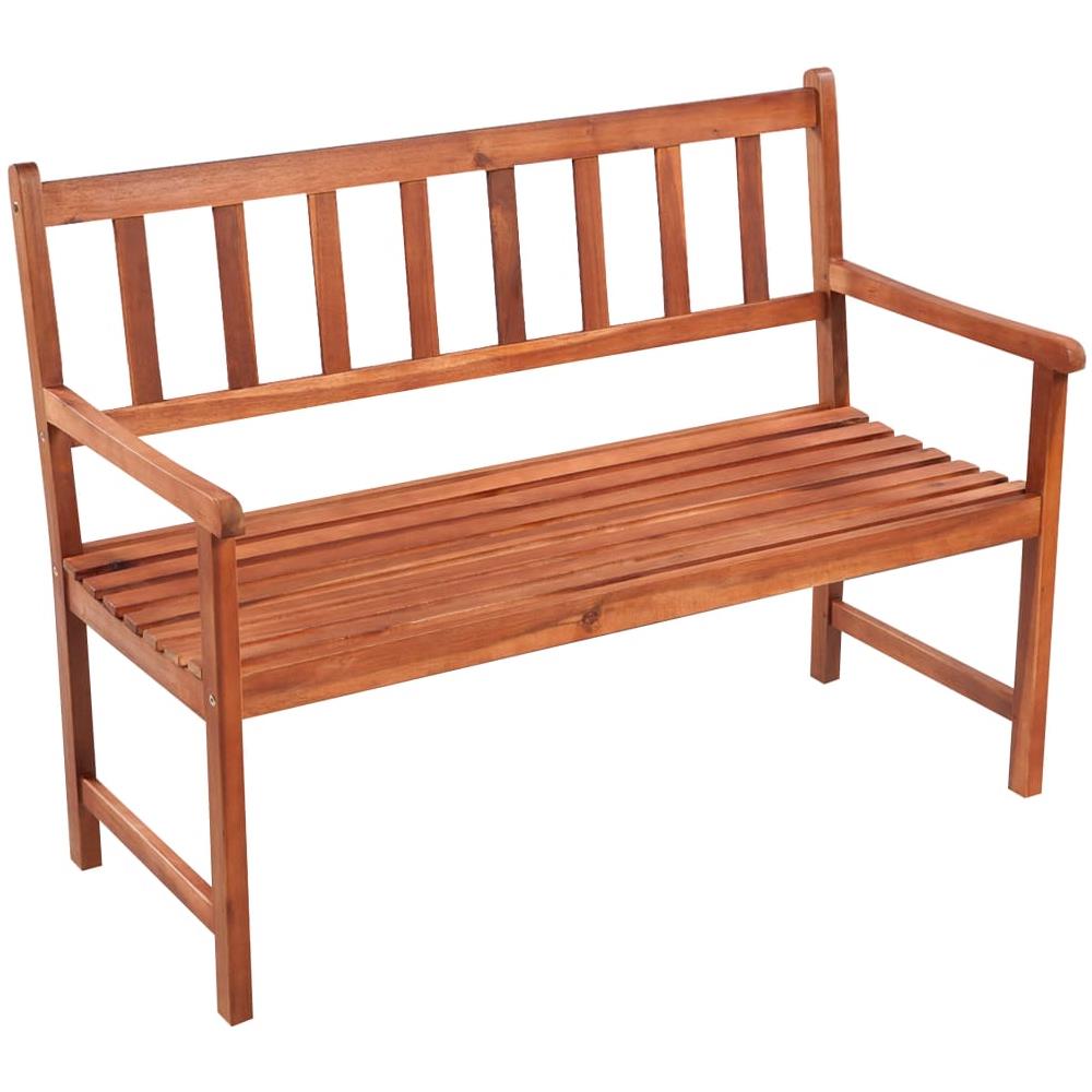 Panca da Giardino con Cuscino 120 cm in Massello di Acacia - Foto 10