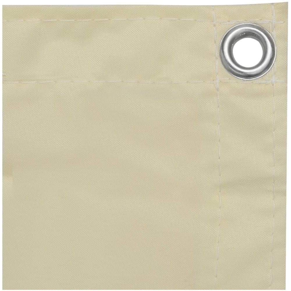 Paravento da Balcone Crema 75x300 cm Tessuto Oxford - Foto 3