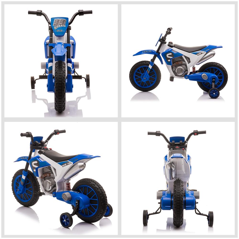 Moto Da Cross Elettrica Per Bambini Da 3-5 Anni - Blu - Foto 8