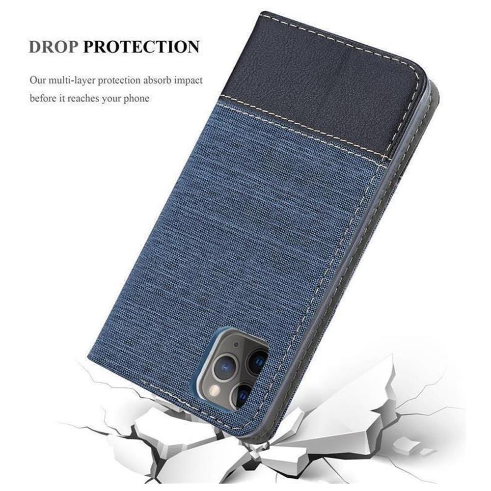 Custodia Compatibile Con Apple Iphone 11 Pro (xi Pro) In Blu Scuro Nero - Coperchio Protettiva Con Chiusura Magnetica, Funzione Stand E Tasca Per Le Carte - Foto 8